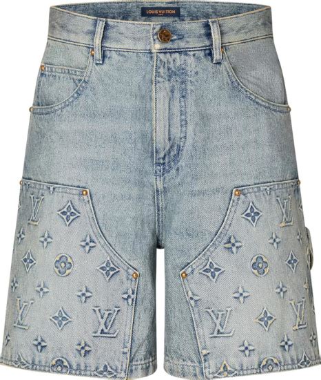 women lv denim wrap shorts|Denim Carpenter Shorts .